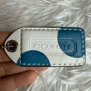 3" COACH Blue White Polka Dot Replacement Hang Tag Bag